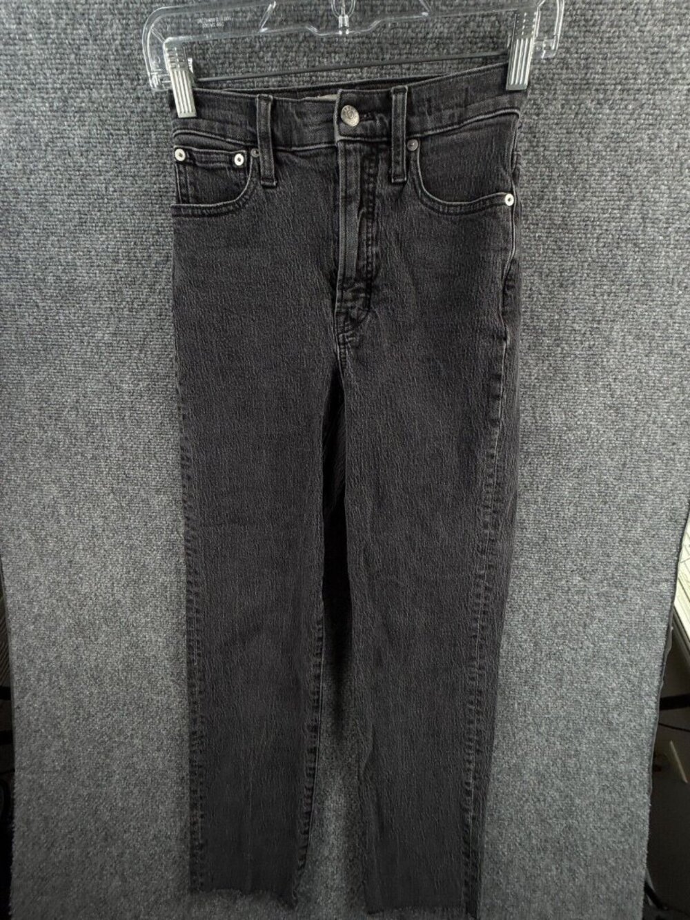 Madewell Jeans Women Black Acid Wash Perfect Vintage Straight ACTL 23X27